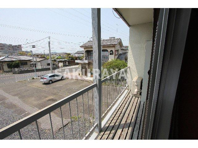 あたごハイツのバルコニー