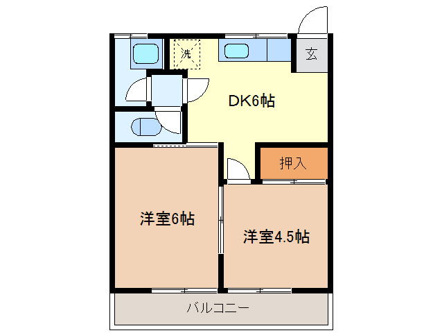 あたごハイツの間取り