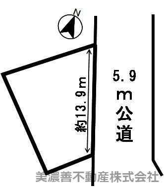４４７２７　岐阜市長良土地の区画図