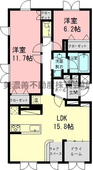 ４８２４１　メゾンシャルドネ長良東小前の間取り