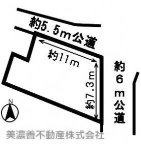 ４８８９４　山県市高富土地の区画図