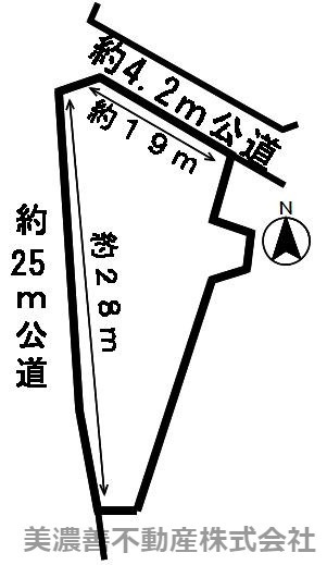 ４９７６２　岐阜市岩崎土地の区画図