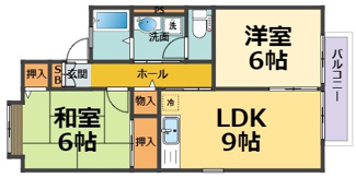 【間取り】 | プリシェール上甲子園　B棟 | プリシェール上甲子園