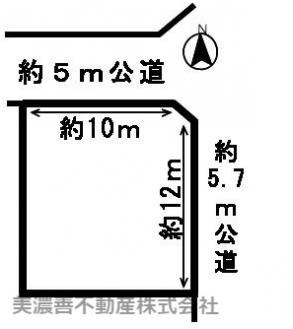 ５１２３５　岐阜市粟野西土地の区画図