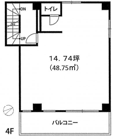 中央区銀座３丁目の店舗事務所の間取り
