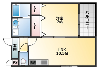 【間取り】 | フジパレスパルトネールさとのⅢ番館