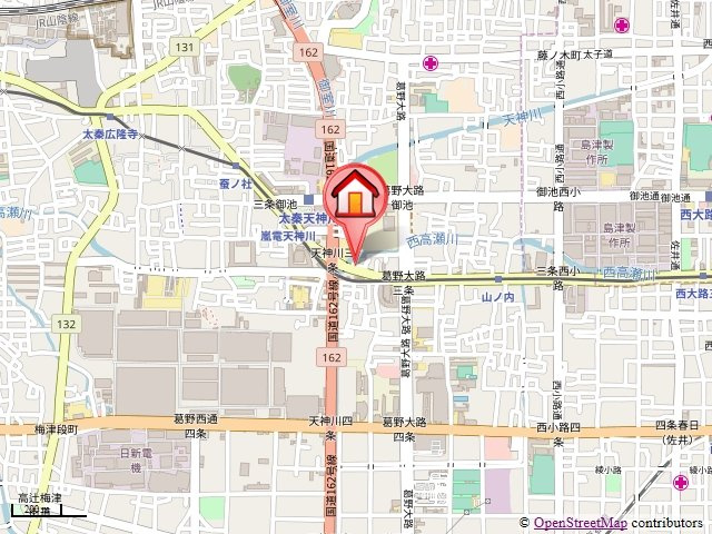 COCO三条天神川（ココ三条天神川）の地図