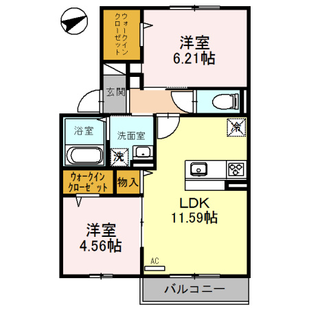カーサフェリーチェの間取り