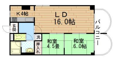 ヴォール・ヴォランの間取り|間取り・左右反転