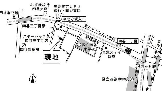 グランヴィスタ四ツ谷の地図|グランヴィスタ四ツ谷