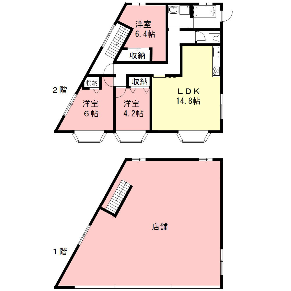 ５０３５５ 　岐阜市春近古市場南事業用の間取り