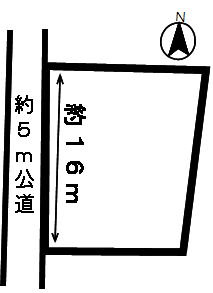 ５０８６４　安八郡神戸町丈六道土地の区画図