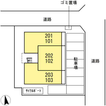 ウィル・四ッ山の区画図