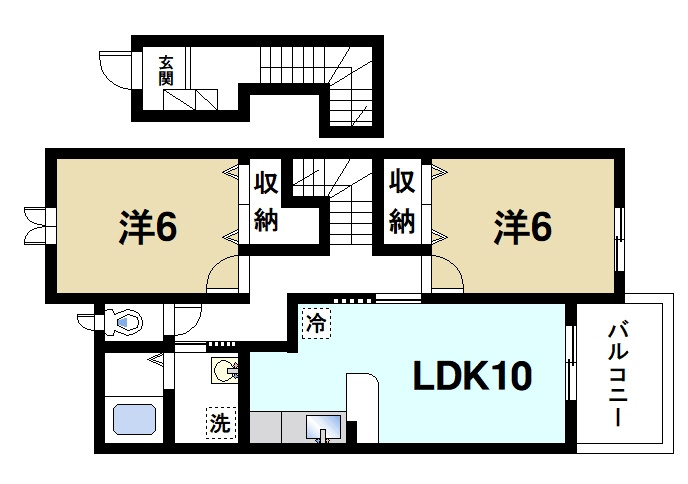 ブリーゼ・Ｆの間取り|広々した間取りです