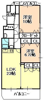 ３２５２１　キャッスルハイツ長良平和通の間取り
