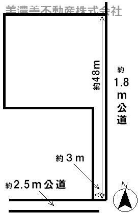 ４０８９９　揖斐郡池田町六之井土地の区画図