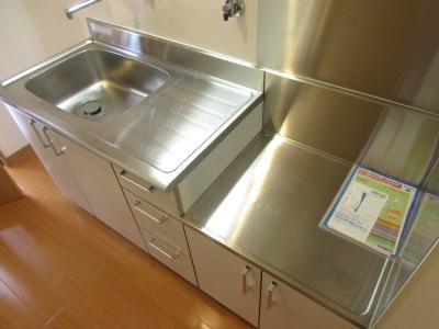 サイト京都西院（旧ドーリアＫＹＯＴＯ西院）のキッチン|２口ガスキッチン設置