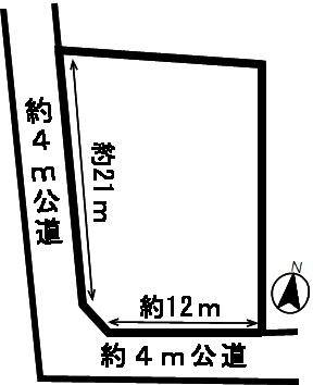 ４４１７８　岐阜市山吹町土地　の区画図