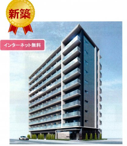 東大阪市小阪２丁目の賃貸マンションの外観パース