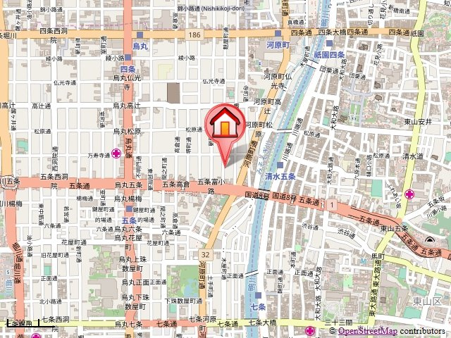 エステムプラザ京都五条大橋の地図
