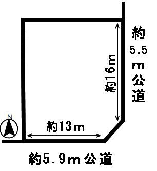 ５２５６７　瑞穂市古橋土地　の区画図