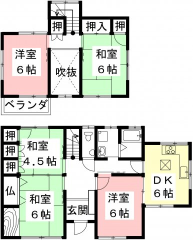 ５３０２０　安八郡神戸町大字神戸中古戸建ての間取り