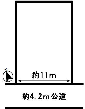 ５１０２２　岐阜市上西郷土地　の区画図