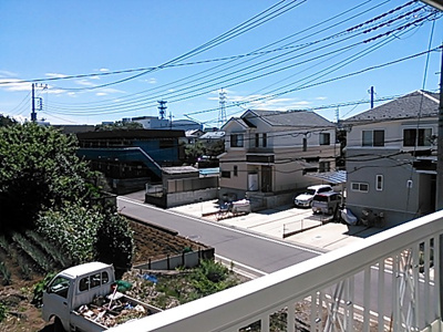 【展望】 | つくば市二の宮　テラスハウス | 2階ベランダからの眺望です　高い建物が無いので開放感があります