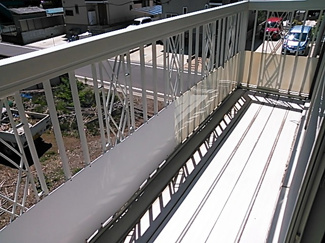 【バルコニー】 | つくば市二の宮　テラスハウス | 陽当たり良好なバルコニーです