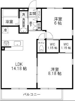 【間取り】 | フェリスコート若江北町Ⅰ
