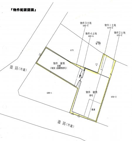 朝倉市杷木池田　売地の土地図