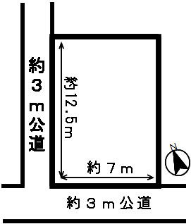 ５２０１１　岐阜市江崎北土地の区画図
