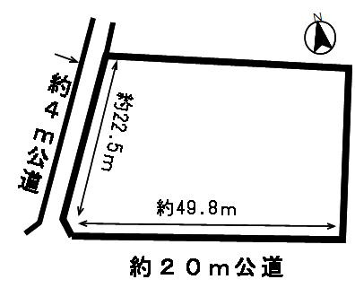 ４９７４８　羽島市江吉良町江西土地　の区画図