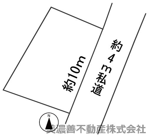 ５０１９８　岐阜市三田洞東土地　の区画図