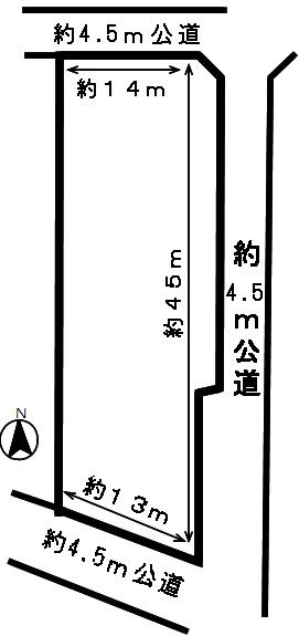 ４９１９２　岐阜市切通土地　の区画図