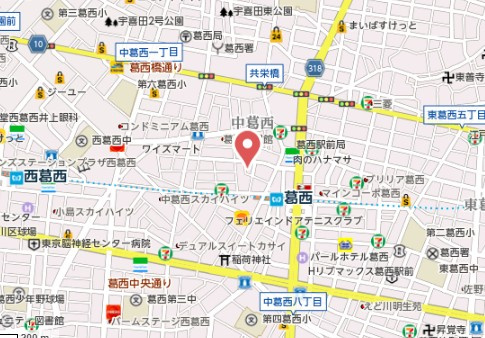 エースハイツの地図