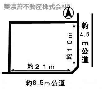 ４９１９４　岐阜市切通土地の区画図