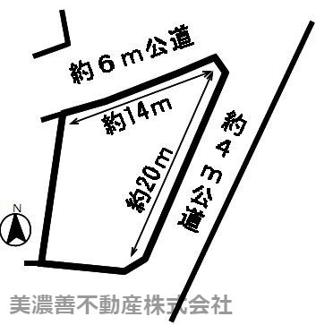 ４９５４６　岐阜市長良竜東町土地の区画図