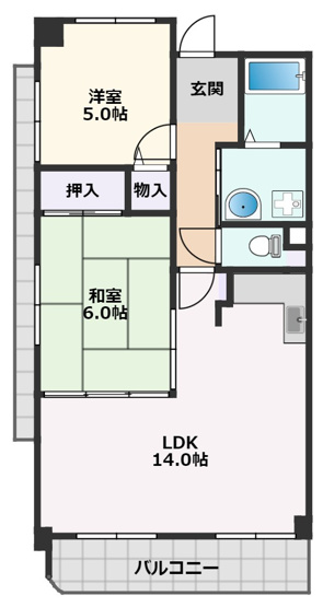 【間取り】 | パルティール南が丘