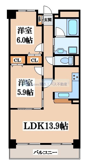 【間取り】 | ファインコート鴻池南館