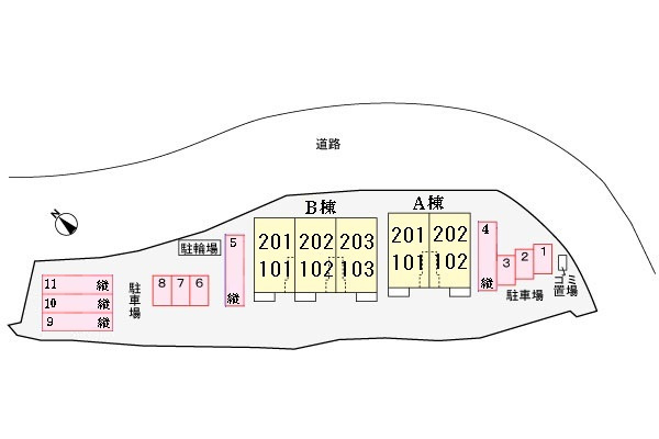 アルコバレーノ　Ｂの区画図