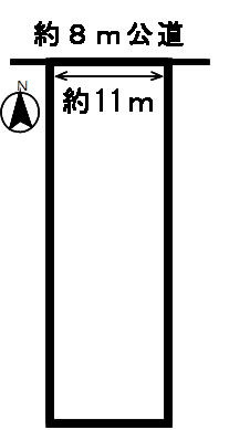 ４８１８６　岐阜市鏡島西土地　の区画図