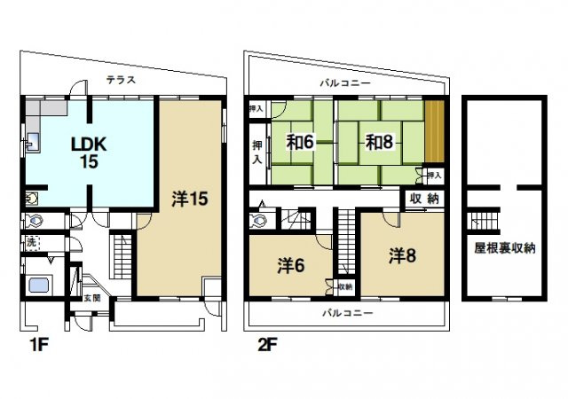 郡山新町テラスハウスの間取り|ゆったりとした広さと快適さがあります