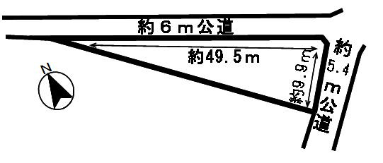 ４８１３９　岐阜市一日市場土地　の区画図