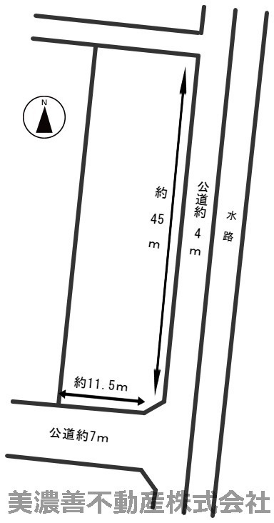 ５１２４３　岐阜市曽我屋土地の区画図