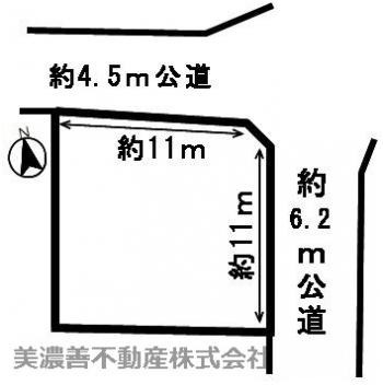 ５２５４３　岐阜市石谷土地　の区画図