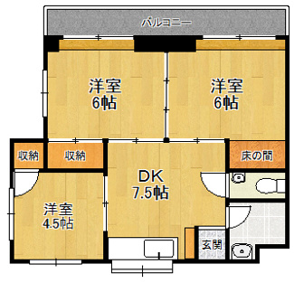 【間取り】 | ＦＬＡＴＳ-62