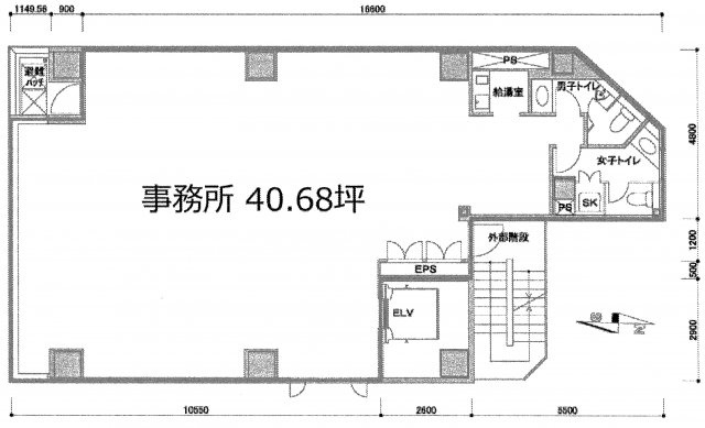 中野区中央４丁目の事務所の間取り