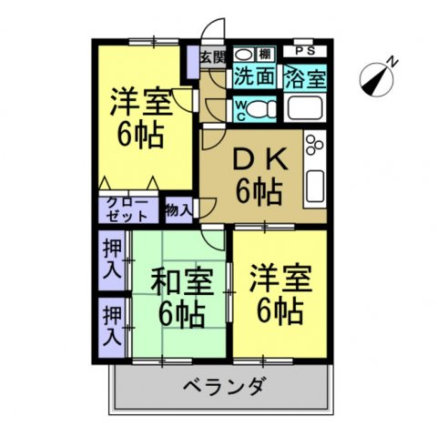 カームリー新海の間取り