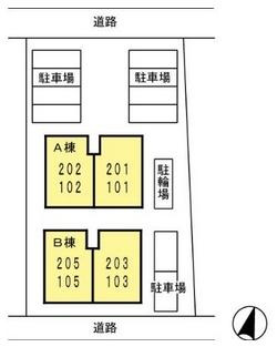 エマーブルⅢ A棟の区画図